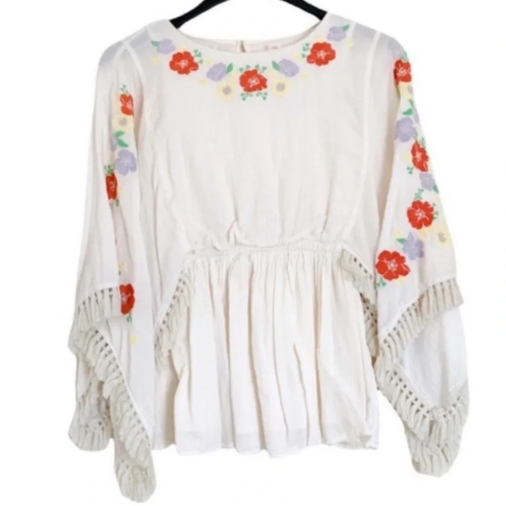 Cat & Jack Dolman Sleeve Embroidered Tunic Top